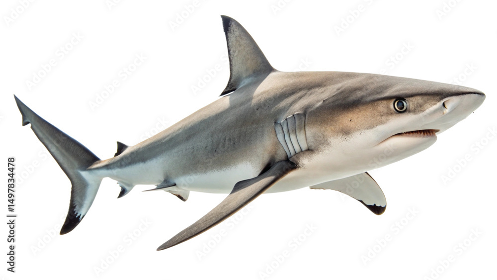 Obraz premium shark isolated on white background