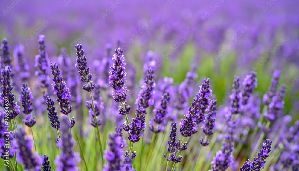 Obraz premium Lavender Fields Swaying Gently in the Breeze with Calming Aroma