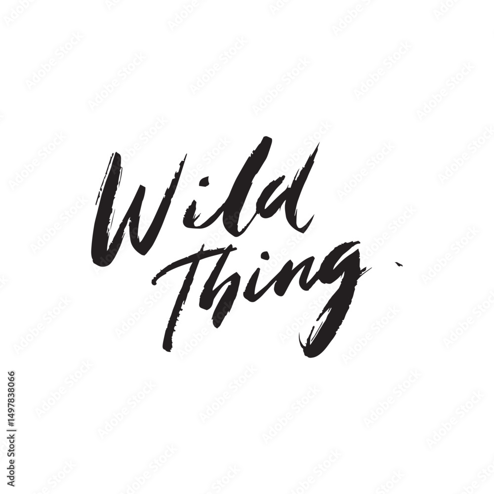 Obraz premium Stylish calligraphy text logo Wild Thing