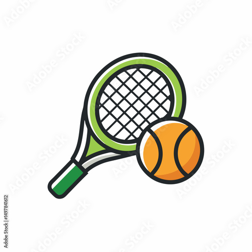 tennis racket and ball