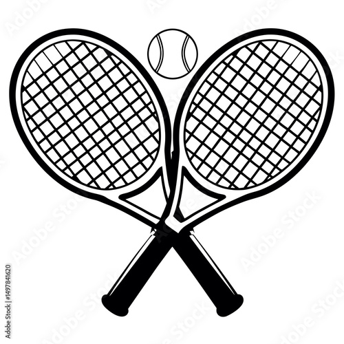 tennis racket with ball