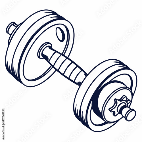 dumbbell isolated on white
