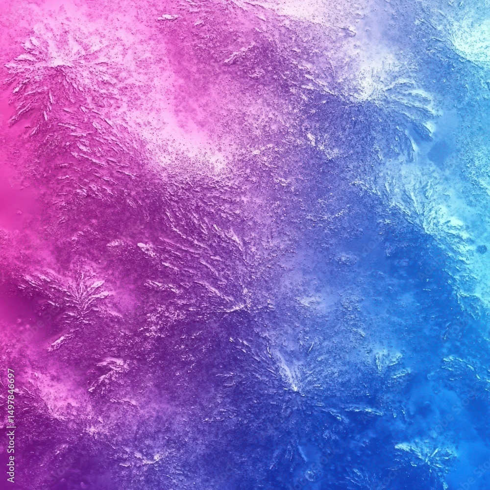 Fototapeta premium Colorful Abstract Background with Ice and Frost Patterns in Gradient