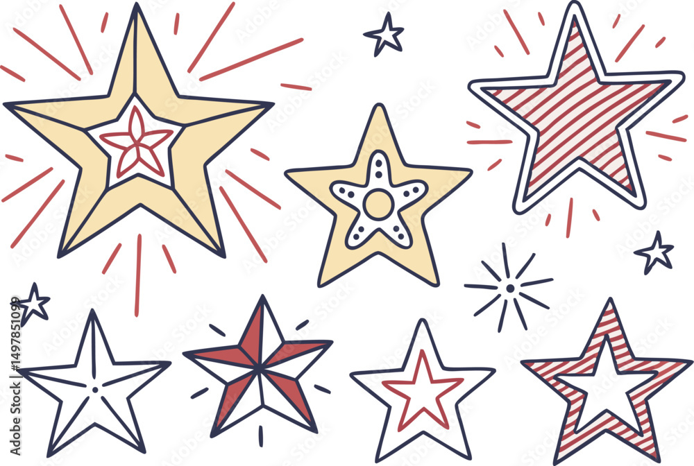 Obraz premium american flag star