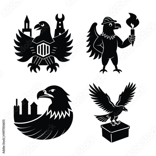 American Eagle & Flag Tribute: Patriotic Power Silhouette