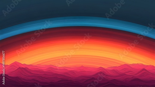 Stunning mountain landscape at sunset