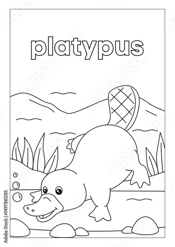Cute Coloring page Vector illustration