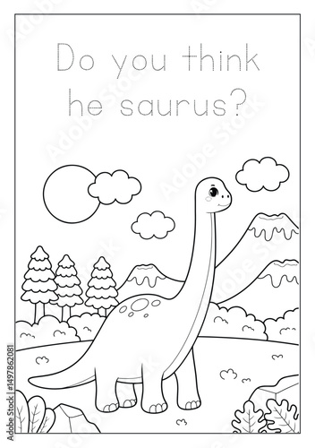 Cute Coloring page Vector illustration