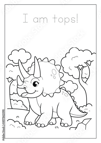 Cute Coloring page Vector illustration