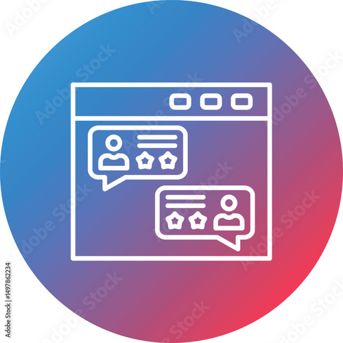 Testimonial Line Gradient Circle Background Icon Free Download Testimonial Line Gradient Circle Background Icon - GFXLoad