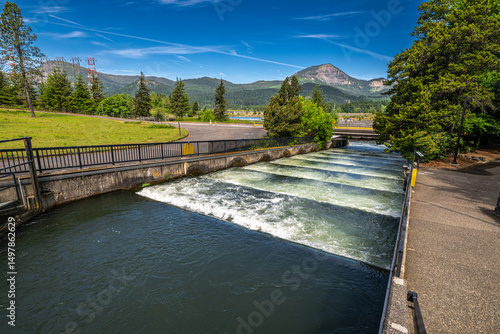 Fish Ladder at the Bonneville Dam in Oregon
