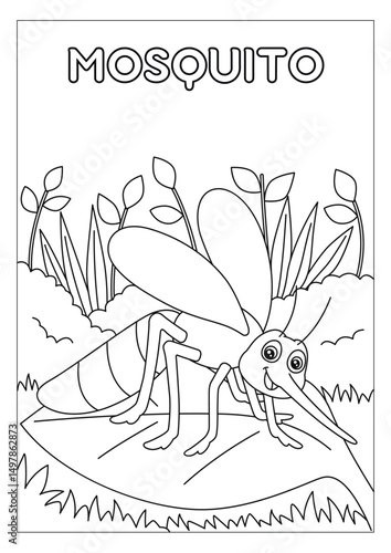 Cute Coloring page Vector illustration