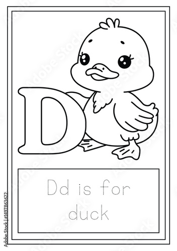 Cute Coloring page Vector illustration