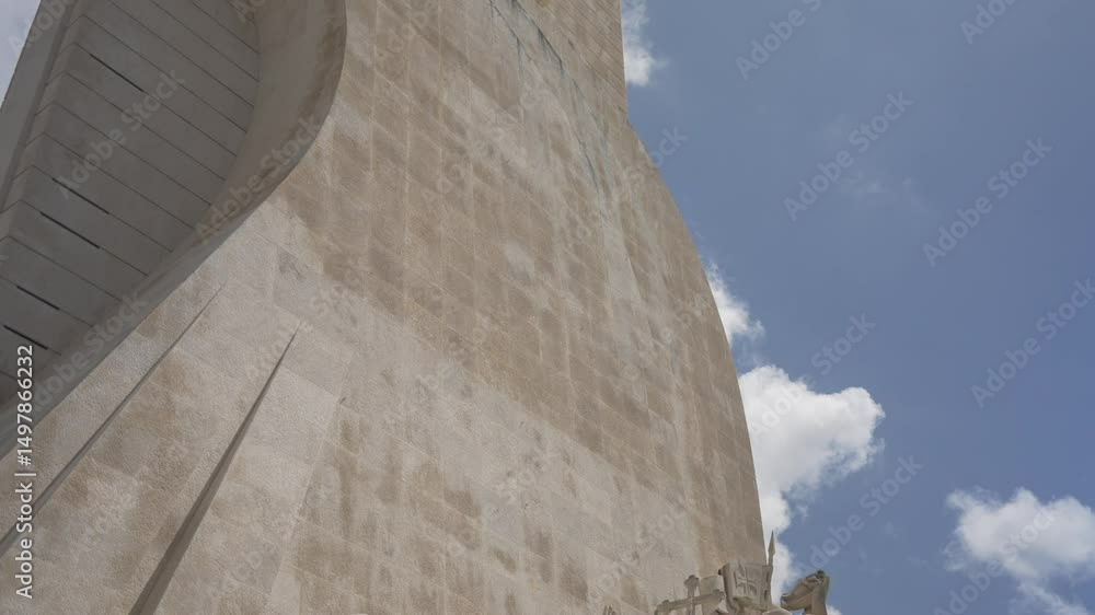 View of Padrao dos Descobrimentos (Monument of the Discoveries) on a sunny day, Lisbon, Portugal, Europe