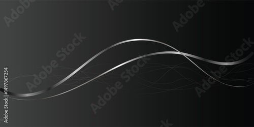 Abstract Gray Wave Design for Backgrounds This elegant abstract image features interwoven, flowing gray lines creating a dynamic wave pattern on a white background.