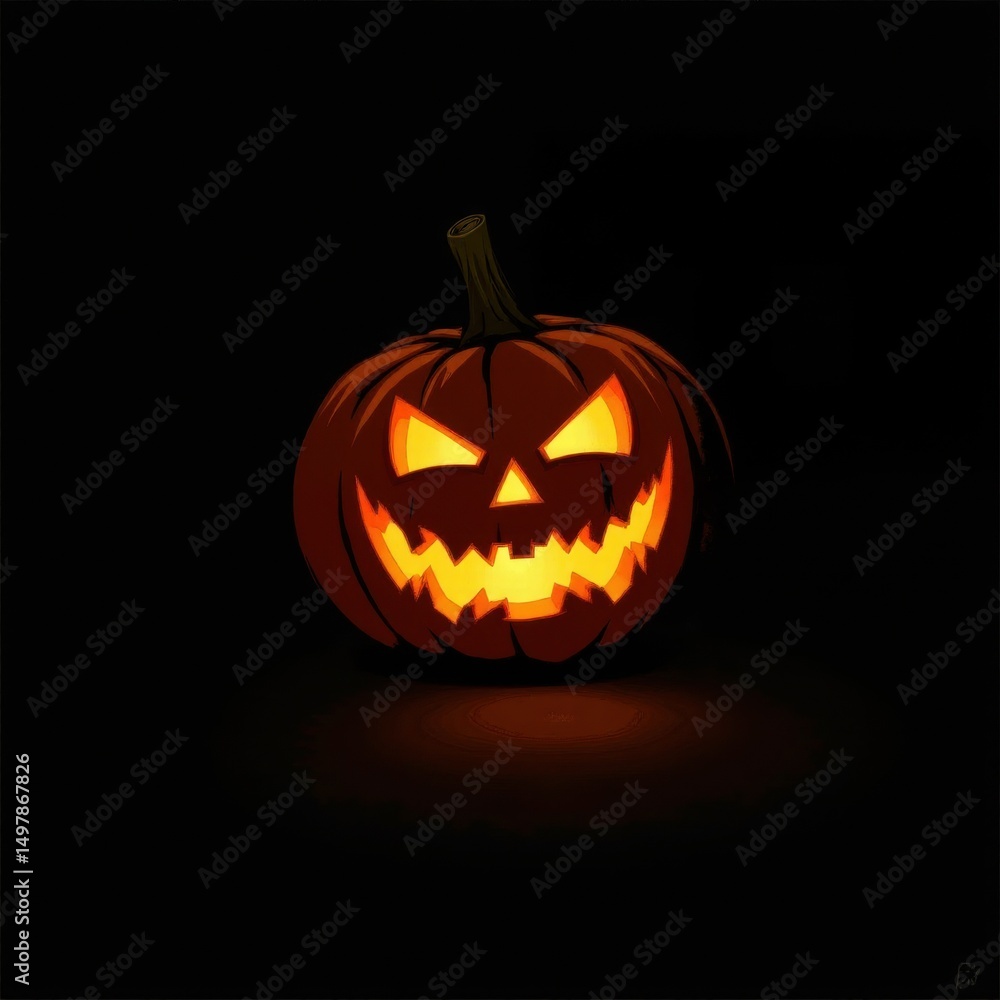 Halloween pumpkin in the dark Halloween pumpkin in the dark