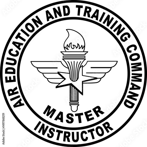 Air Education and Training command master instructor Badge svg File