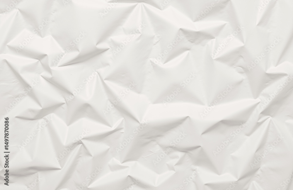 Obraz premium Crumpled white paper texture with soft natural lighting