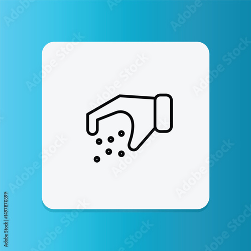 A hand scattering seeds, symbolizing planting, farming, and sustainable agriculture.