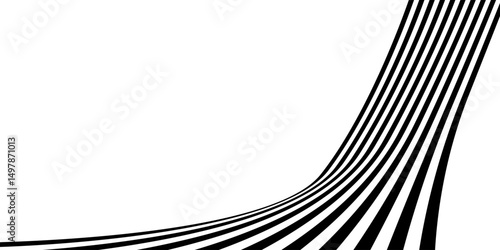 Abstract perspective wave line stripes with 3d dimensional effect 