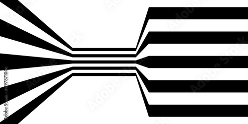 Abstract perspective wave line stripes with 3d dimensional effect 
