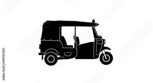 dump truck isolated on white, tuktuk