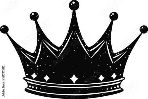 Black crown royal king queen majestic regal symbol