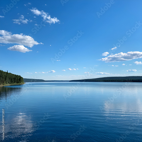 lake and mountains