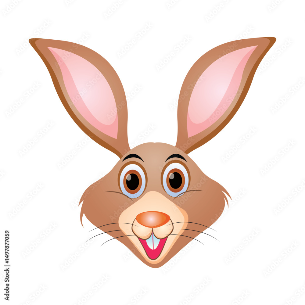 Cartoon Rabbit Face Cartoon Rabbit Face