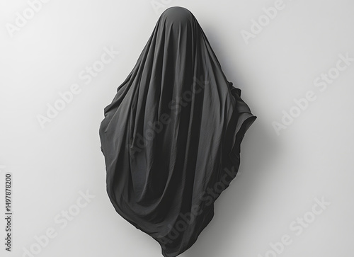 Minimalist oversized black t-shirt design mockup for fashion branding and apparel display photo