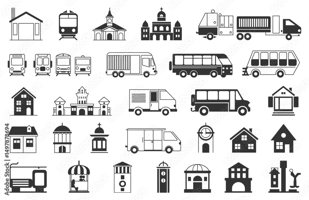urban building set for architecture and construction themes
urban building set for architecture and construction themes