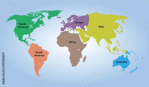 Vector World Map Silhouette