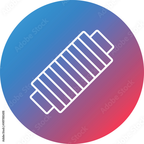 Thread Line Gradient Circle Background Icon