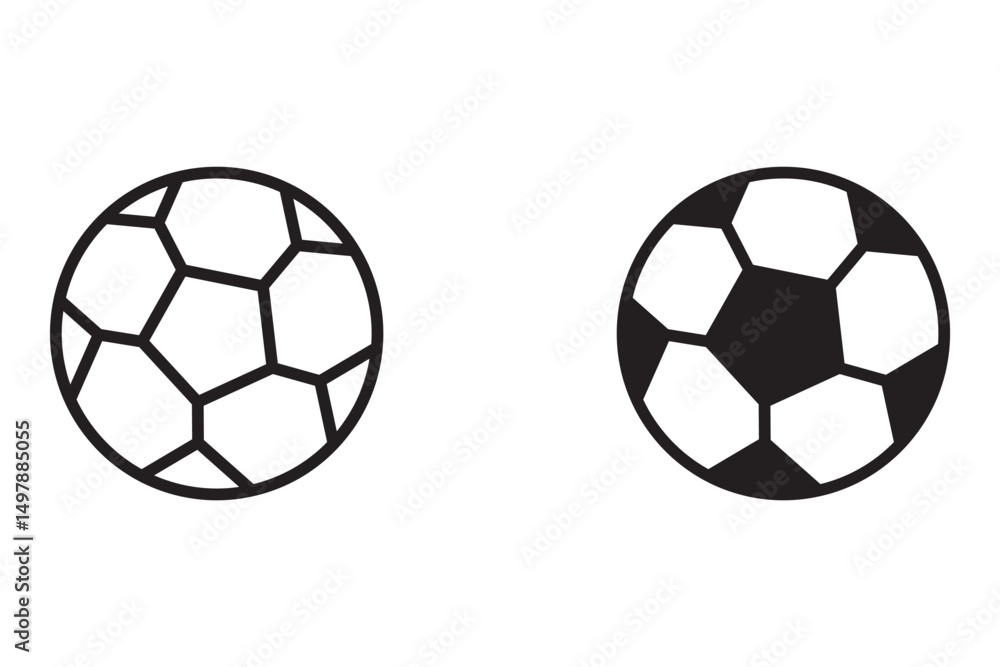 Obraz premium Soccer ball or soccer icon set. for sports apps and websites. soccer site icon. soccer game icon