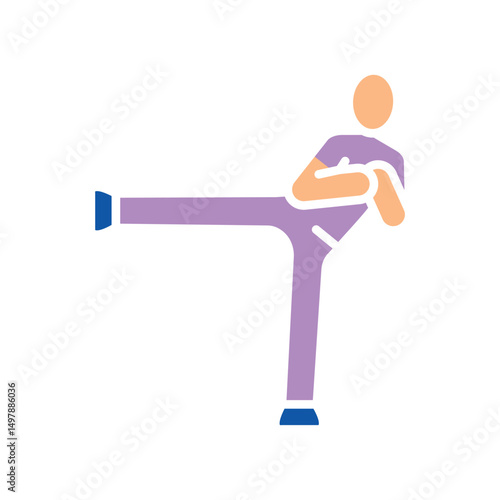leg workout color flat icon for digital and print projects.