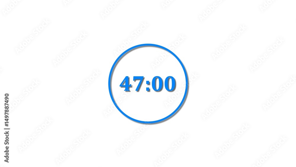 47 Seconds countdown Royal blue color 4k illustration. 47 seconds timer icon 4k illustration on white background. 47 Seconds countdown Royal blue color 4k illustration. 47 seconds timer icon 4k illustration on white background.