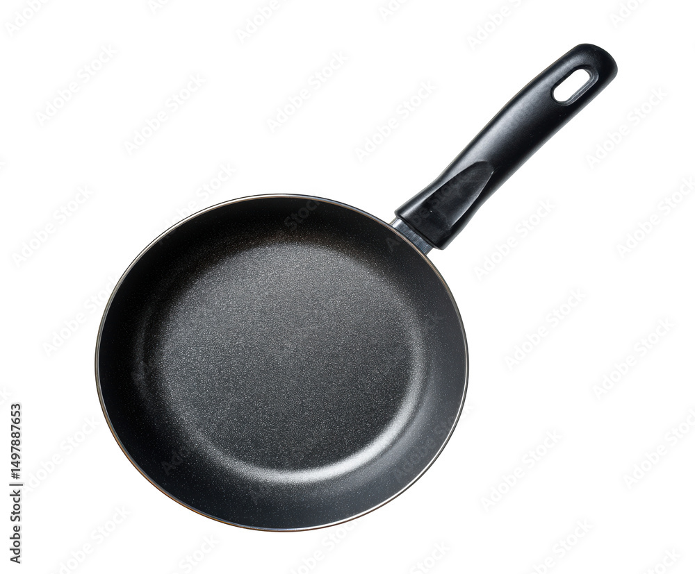 Nonstick frying pan ready for cooking delicious meals at home on a transparent background, cut out Nonstick frying pan ready for cooking delicious meals at home on a transparent background, cut out