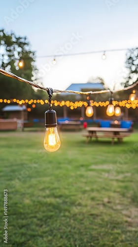 Evening Garden Party String Lights Outdoor Illumination