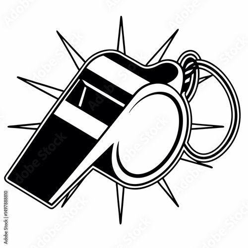 vector illustration of a whistle