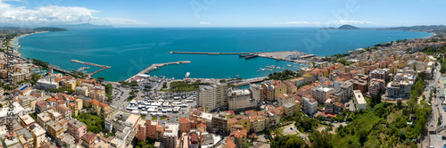 Tableau sur toile Aerial view of the city of Formia, in the province of Latina, Lazio, Italy