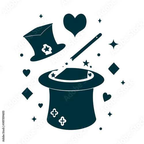 magic hat vector illustration