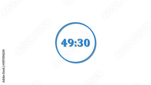 Wallpaper Mural 54 Seconds countdown Royal blue color animation. 54seconds timer icon animation white background 4k video. Torontodigital.ca