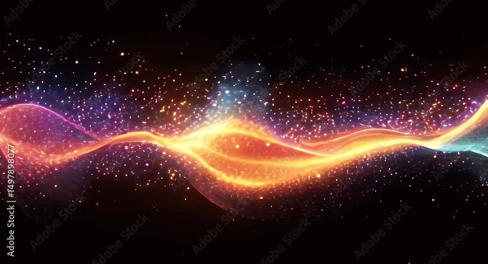 Abstract colorful particle wave Abstract colorful particle wave