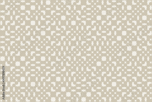 Monochrome technology background, neutral earthy colors, abstract geometric bg with random placed design elements, seamless vector pattern intricate chaotic connected shapes grid