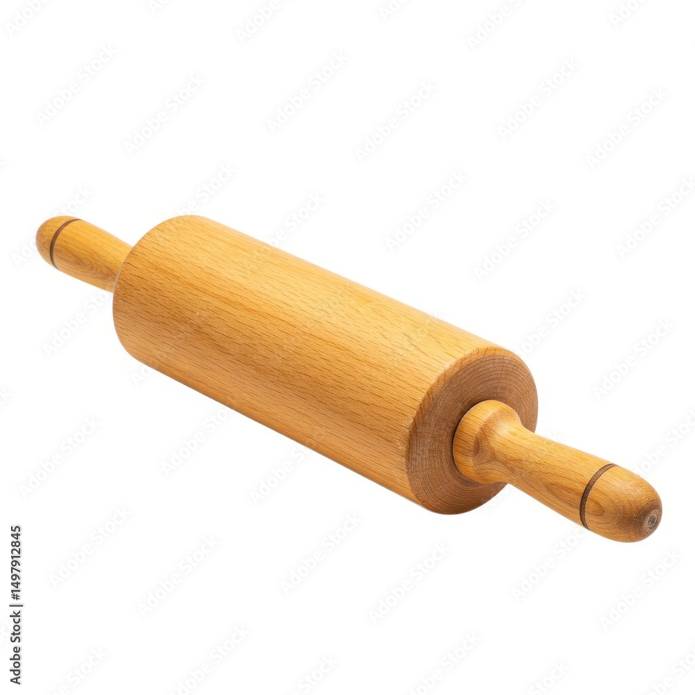 Wooden rolling pin isolated on white background Wooden rolling pin isolated on white background