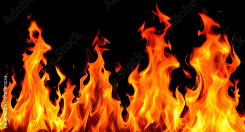 realistic hot fire, intense glow flame, orange-yellow blaze, energy burn, fiery shine, flame illumination, smooth fire movement, detailed heat texture, bright curve flame, fire aura, glowing flicker, 