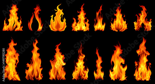 realistic fire flame, burning fire, orange flame, yellow glow, blazing heat, flame energy, isolated fire, flame texture, bright blaze, hot flame, fire spark, glowing embers, swirl flame, rising flame,
