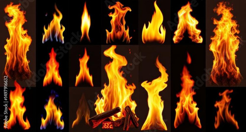 Realistic fire, Fire flames, Burning fire, Fire background, Real fire effect, Blazing flames, Campfire flames, Hot fire, Fire vector, Flaming illustration, Realistic flame design, Fire heat, Wildfire,