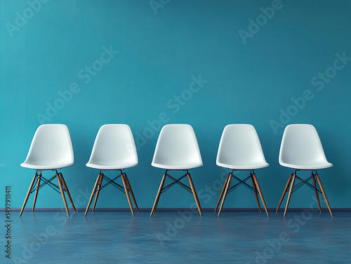 Wallpaper Mural Business Leadership and Job Opportunity Concept with Row of Chairs and One Odd One Out Torontodigital.ca