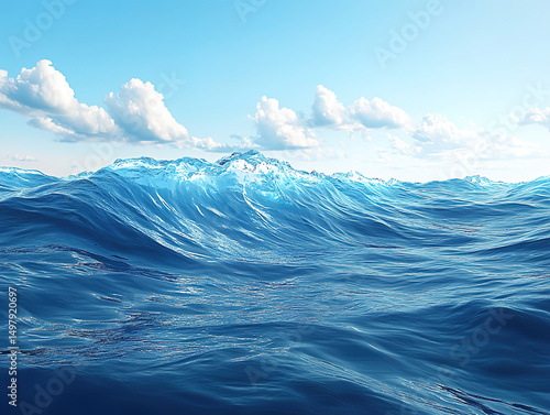 Wallpaper Mural Serene Ocean Wave Captured in Motion Torontodigital.ca